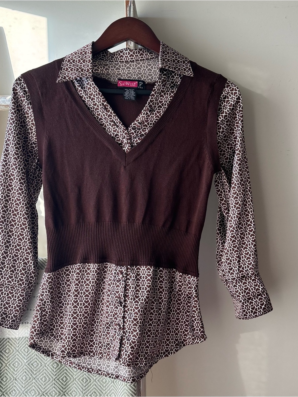 Y2K Say What? Blouse